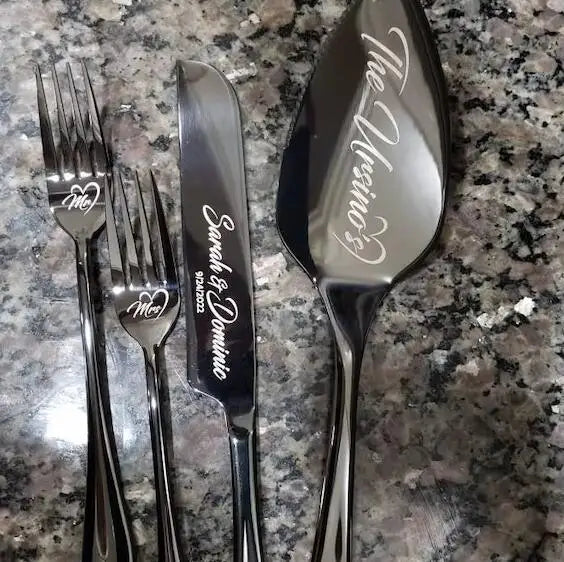 Personalized Wedding Cake Cutting Set Custom Engraved Gifts Wedding Gift For Bridal Shower Unique Anniversary Engagement Gift