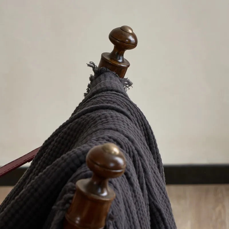 Soft Cotton Blankets Four Layers Of Gauze Sofa Cover Throw Blanket with Tassel Office home Decorative all season