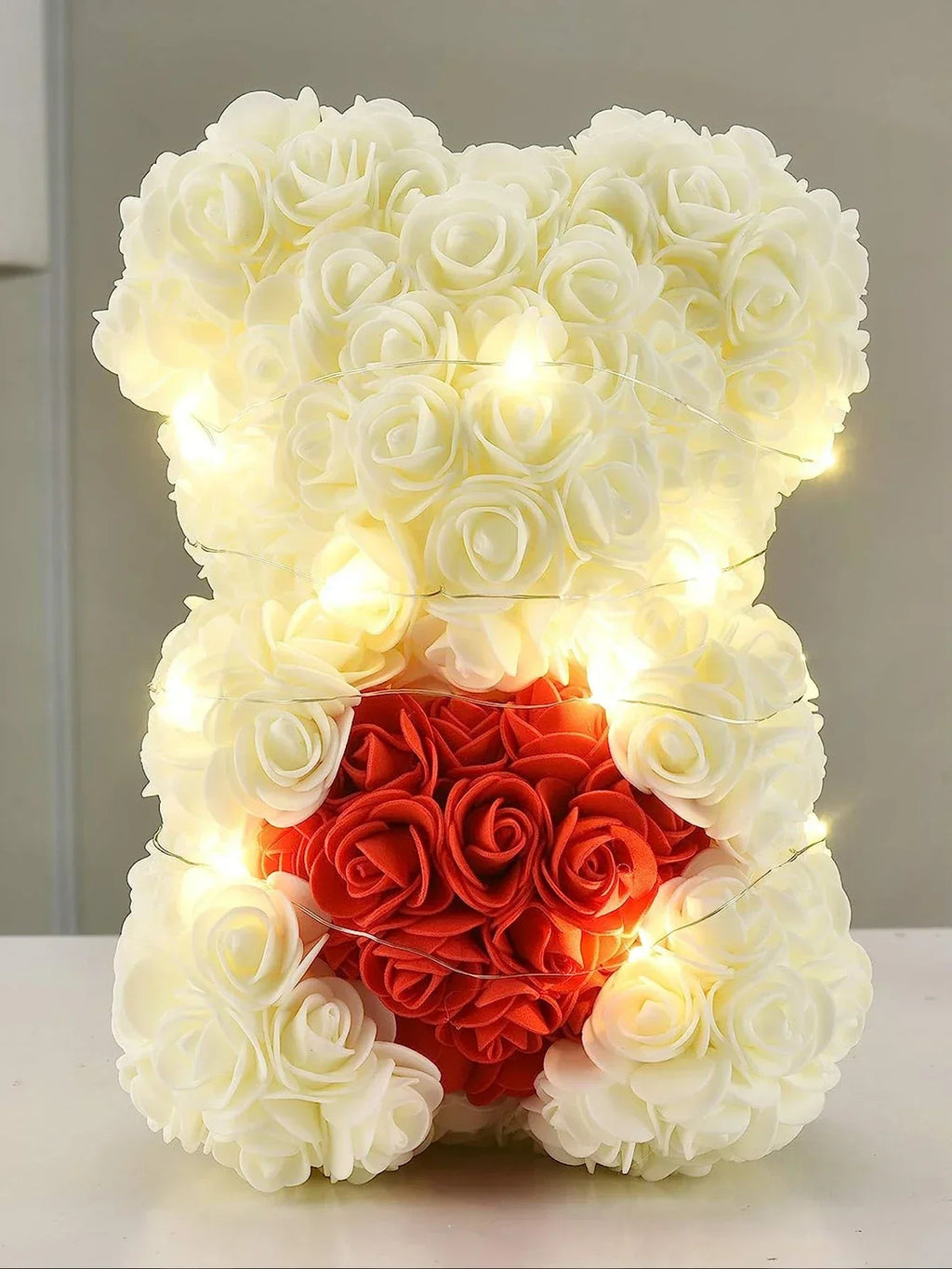 Girlfriend Birthday Gifts Women Rose Teddy Bear Artificial Flower Anniversary Valentines Day Birthday Gift Mothers Day Mom Gifts