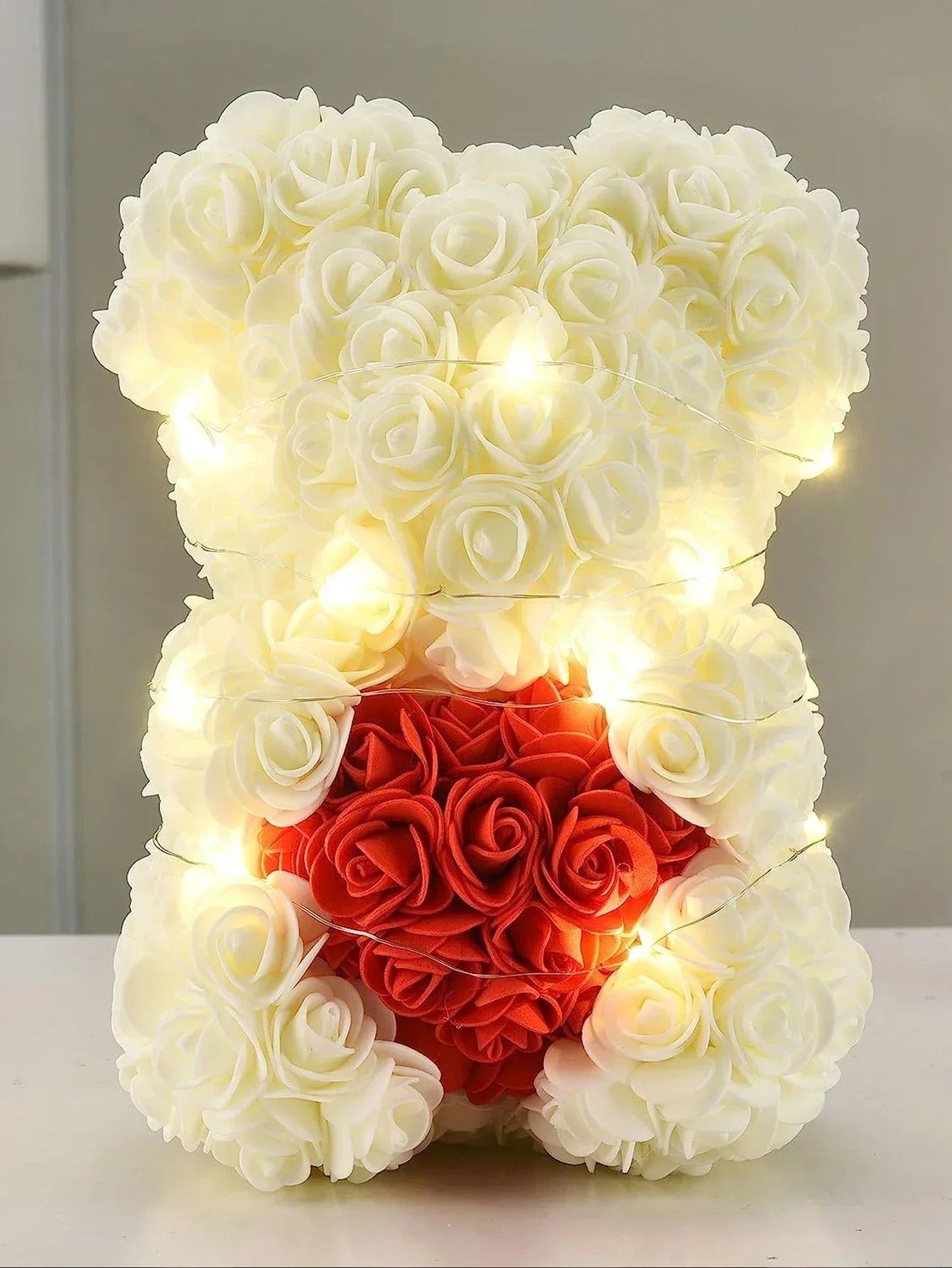 Girlfriend Birthday Gifts Women Rose Teddy Bear Artificial Flower Anniversary Valentines Day Birthday Gift Mothers Day Mom Gifts