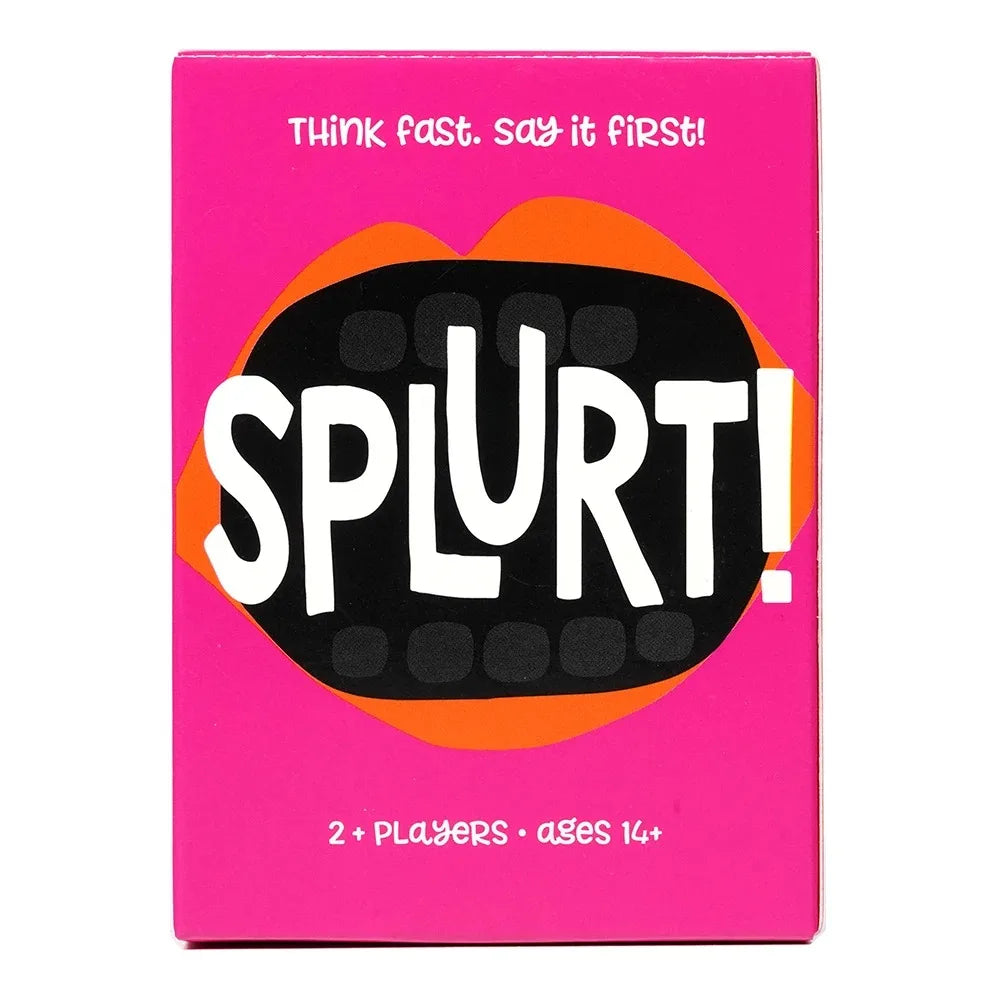 Splurt! Think Fast Say It First! Portable Party Card Travel Game Pink Board Game Birthday Gifts