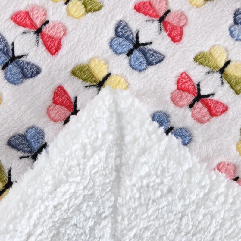 Flannel Blanket Double-layer Thick Blankets 150x120cm for winter Home Sofa Bed Cover Frazadas Mantas De Cama Cobertor