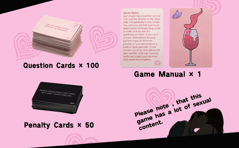 All About Sex, An Exciting Original Card Game for Couples, Elevate Your Evenings with Fun and Joy, 2 Players, 20+Mins, Age 16+