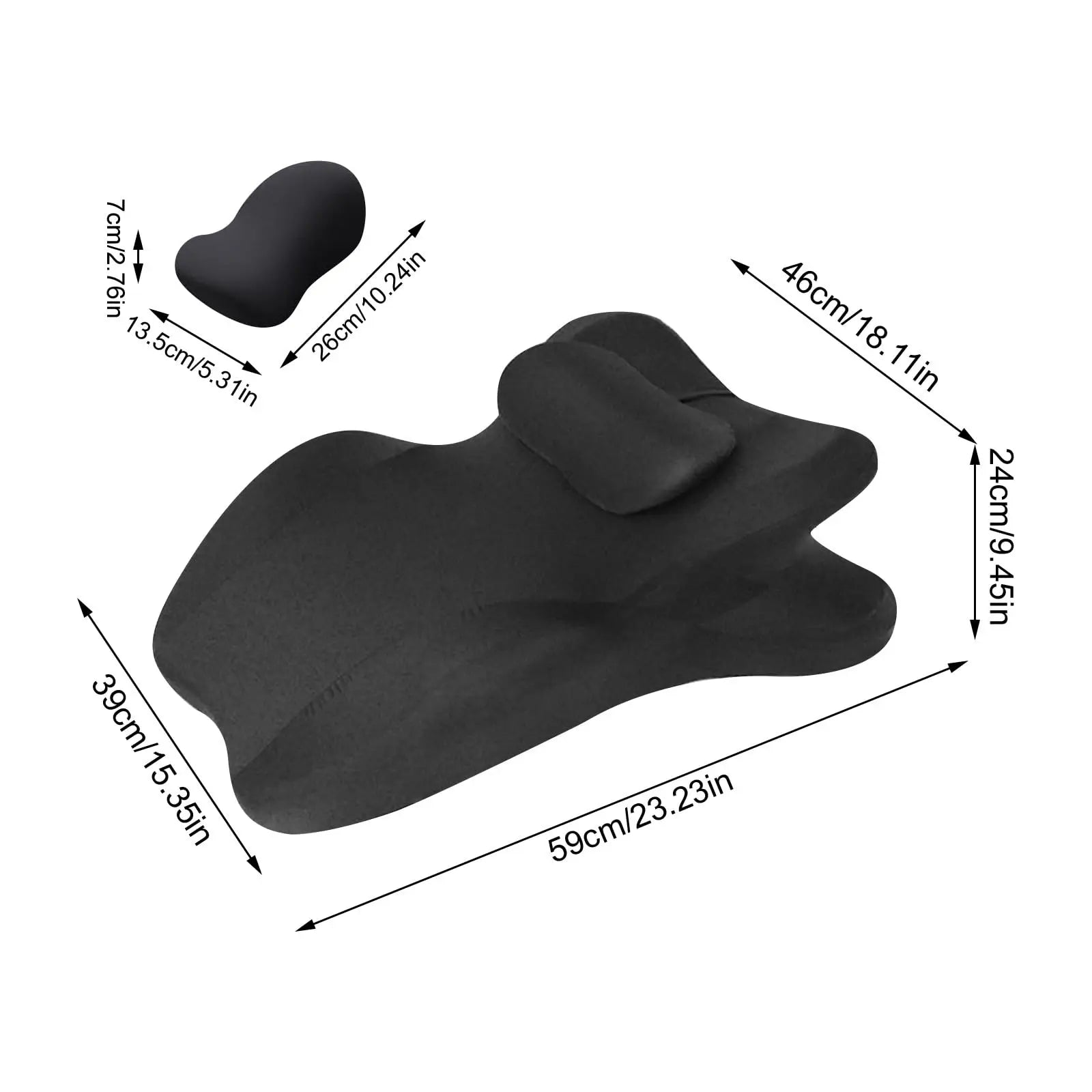 Couples Pillows for Intimacy, 27° Angle Perfect Position, Wedge Pillow Memory Foam, Durable Recovers After Impact for All Postur