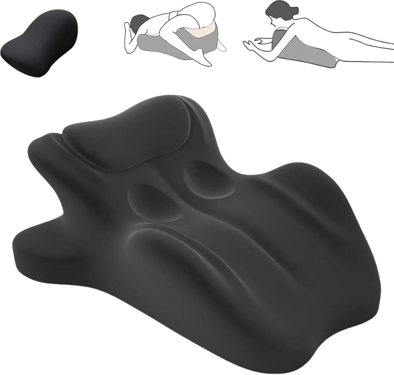 Couples Pillows for Intimacy, 27° Angle Perfect Position, Wedge Pillow Memory Foam, Durable Recovers After Impact for All Postur