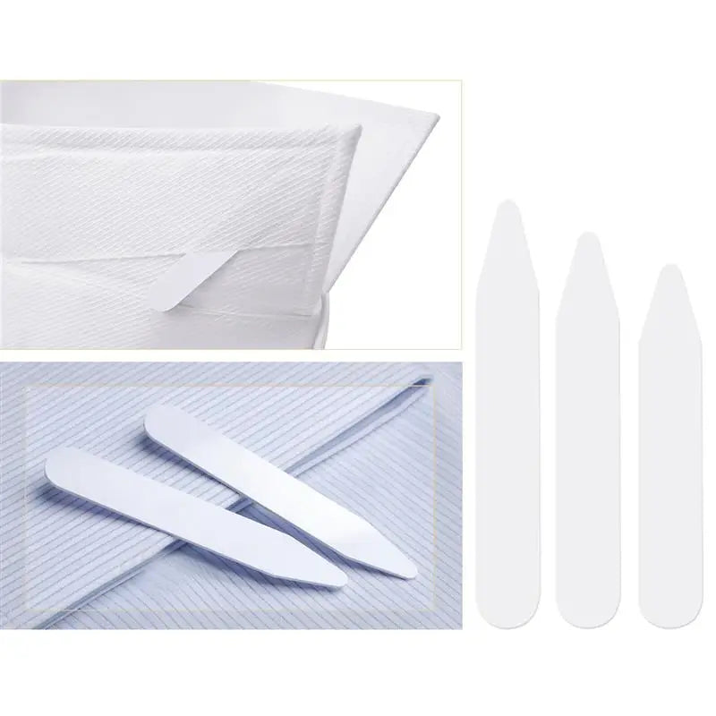 200pcs Collar Stays Plastic Smooth White Durable Men Men Men Men Shirt Collar Stays Bones for Home Use