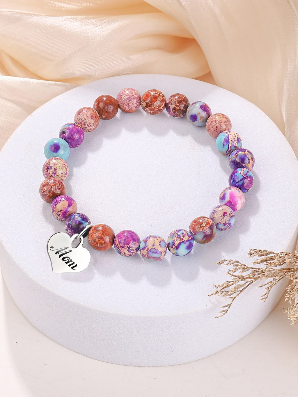 Gifts for Mom Birthday, Mother's Day Gifts Valentine's Day Gifts for Mom Mother, Natural Stone Bracelets Jewelry for Mon from Da