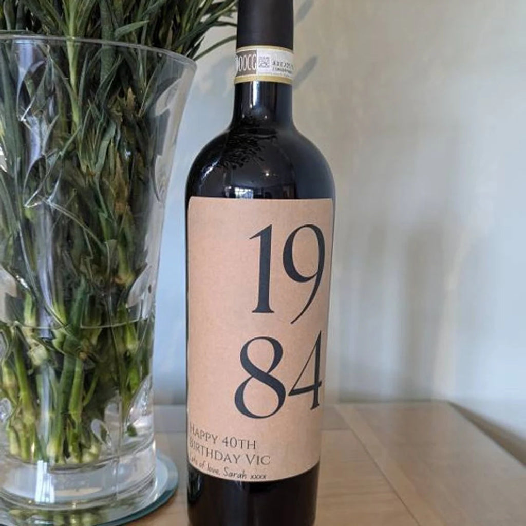 30 personalized birthday wine label gifts for her, wedding anniversary, Valentine's Day, Christmas engagement