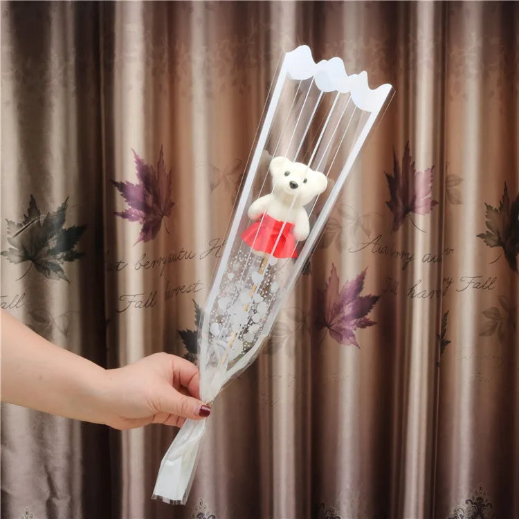 1Pcs 2023 Valentines Day Gift for Girlfriend Boyfriend Bear Flower Soap Wedding Gift for Guests Party Favors Promotional Gifts