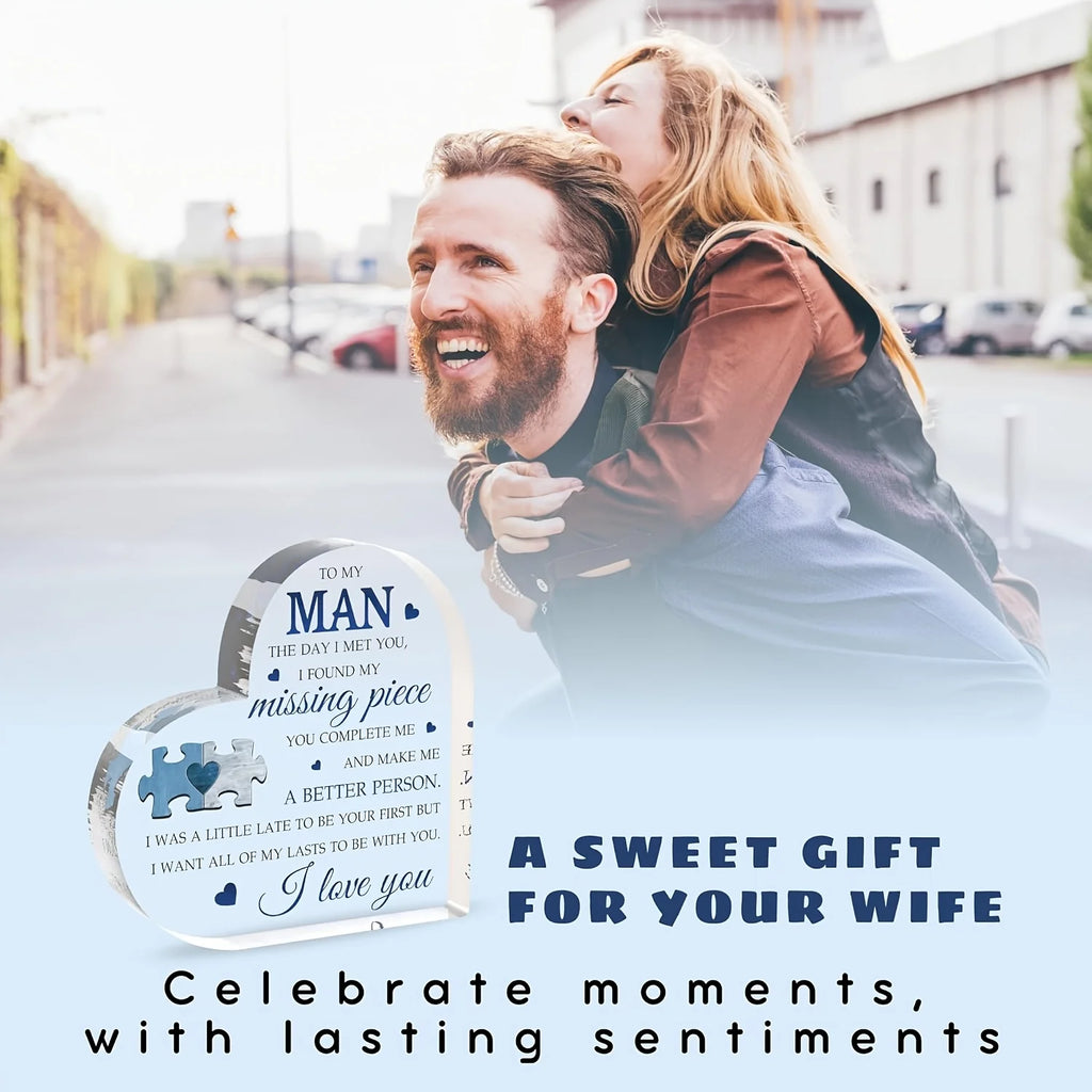 Anniversary, Birthday, Valentines Day Gifts for Him - Couples Gift Ideas for Boyfriend, Husband, Men - Decorative Sign