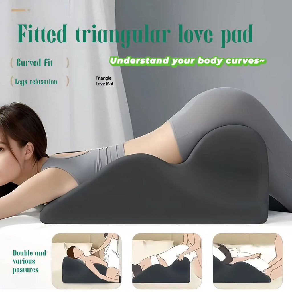 Couples Pillows for Intimacy, 27° Angle Perfect Position, Wedge Pillow Memory Foam, Durable Recovers After Impact for All Postur