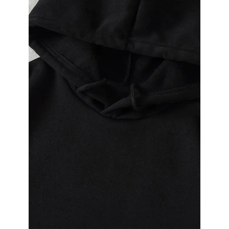 Casual Hoodies for Men Autumn Winter Clothing Loose Hooded Sweatshirt Print Long Sleeve Men's Pullover Oversize Male Tops