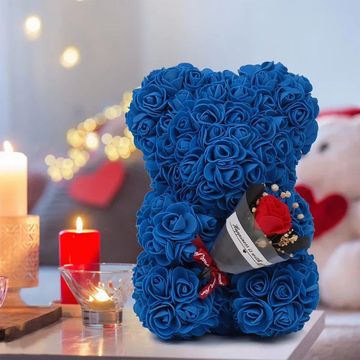 Girlfriend Birthday Gifts Women Rose Teddy Bear Artificial Flower Anniversary Valentines Day Birthday Gift Mothers Day Mom Gifts