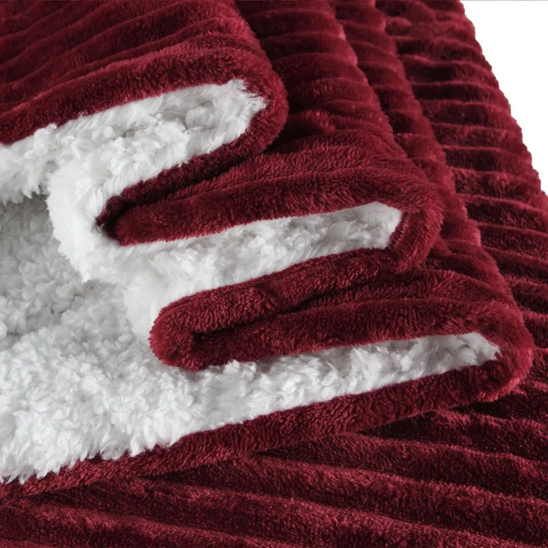 Flannel Blanket Double-layer Thick Blankets 150x120cm for winter Home Sofa Bed Cover Frazadas Mantas De Cama Cobertor