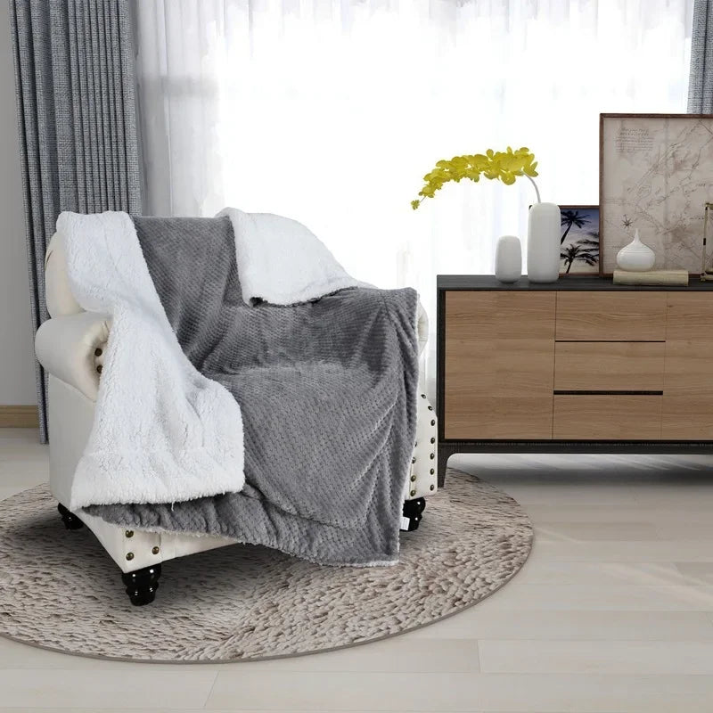 Flannel Blanket Double-layer Thick Blankets 150x120cm for winter Home Sofa Bed Cover Frazadas Mantas De Cama Cobertor