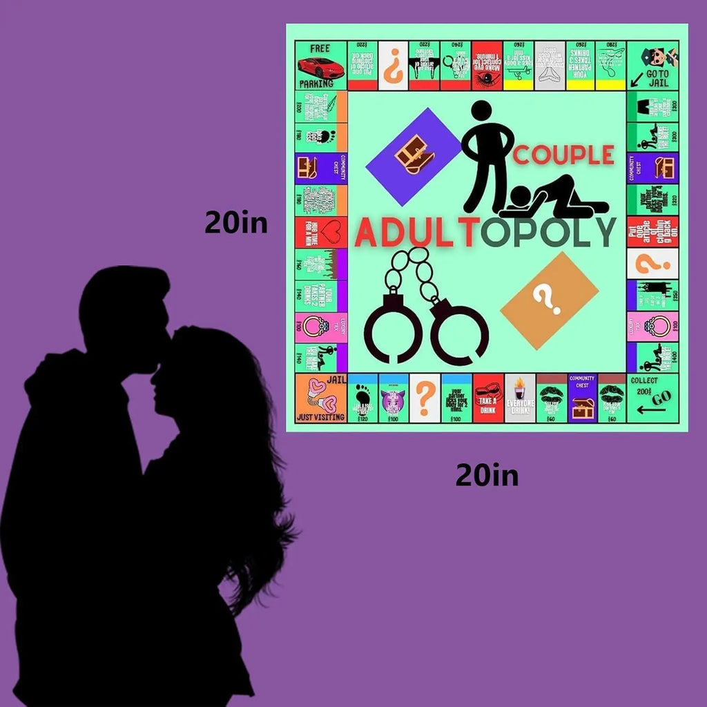 Couples Adultopoly Board Game For Sex Toys Date Night Couple Game Card Board Game Props For 1 Set Adults Sex Game Board