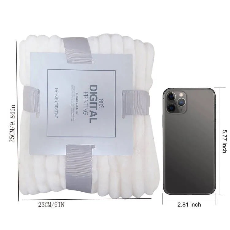 Striped Flannel Blankets For Beds Solid Pink Blue Color Soft Warm Mink Throw Sofa Cover Bedspread Beach Airplane Travel Blankets