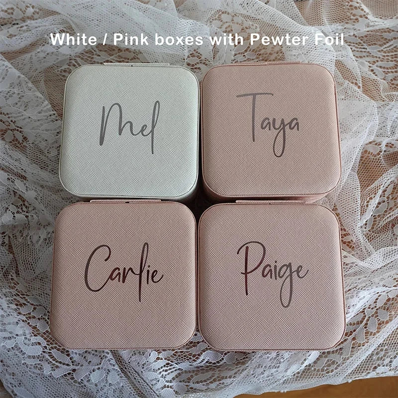 Personalized Bridesmaid Gifts Bachelorette Party Gift Travel Jewelry Case Wedding Gifts Hen Party Gifts Birthday Favor For Her