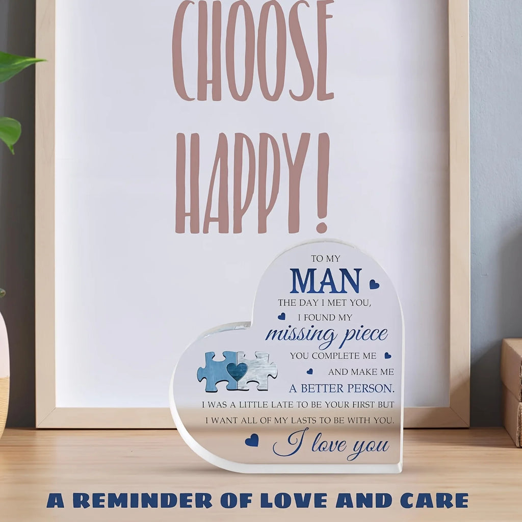 Anniversary, Birthday, Valentines Day Gifts for Him - Couples Gift Ideas for Boyfriend, Husband, Men - Decorative Sign