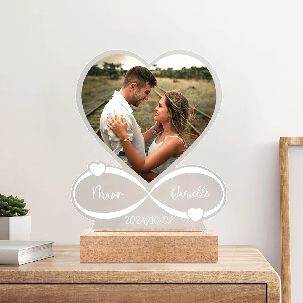 Anniversary Women Men Couples Gifts Custom Photo Love Frame Personalized Acrylic Plaque Valentine's Day Giftware for Him Her