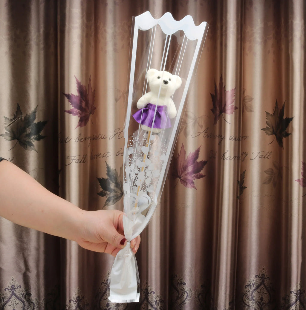 1Pcs 2023 Valentines Day Gift for Girlfriend Boyfriend Bear Flower Soap Wedding Gift for Guests Party Favors Promotional Gifts