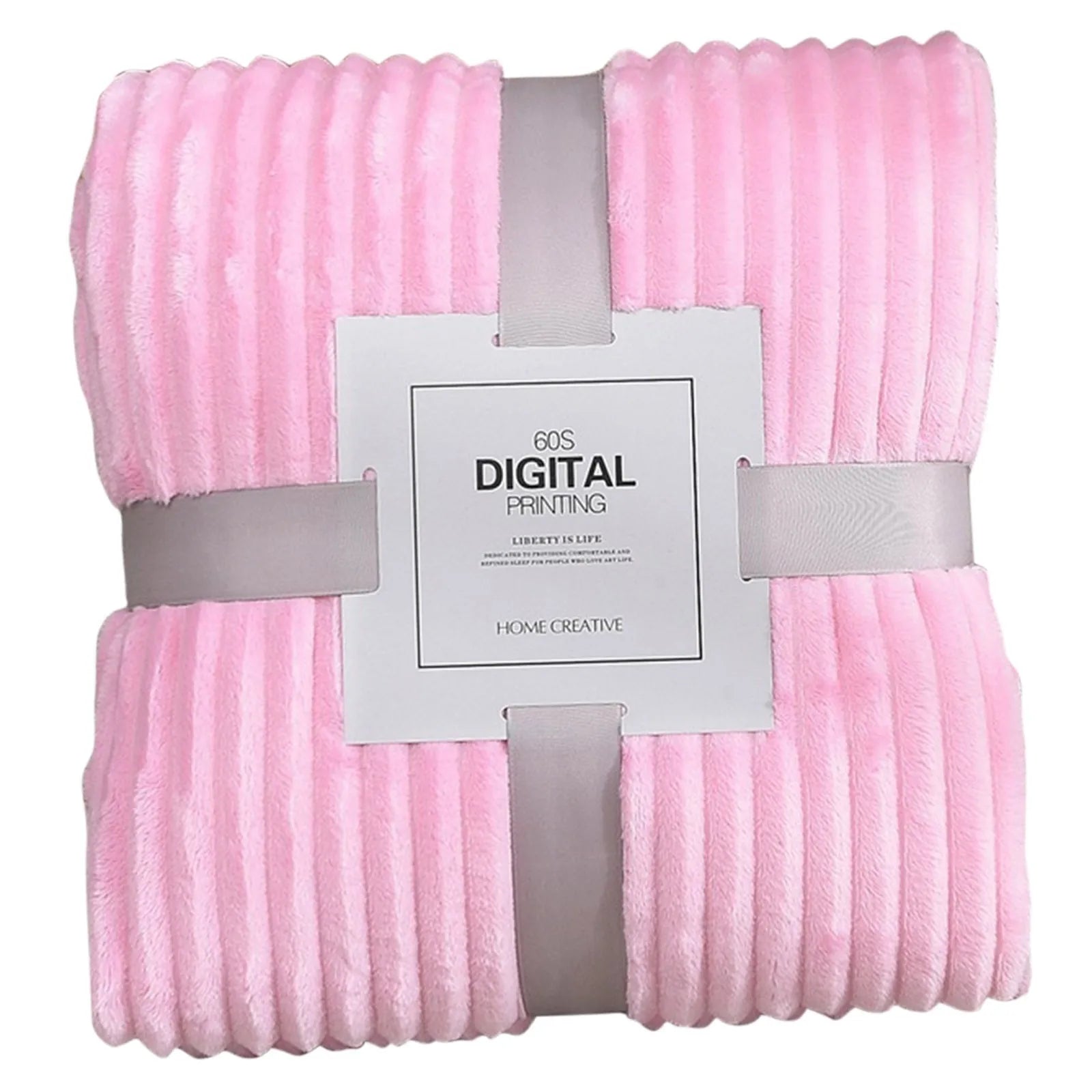 Striped Flannel Blankets For Beds Solid Pink Blue Color Soft Warm Mink Throw Sofa Cover Bedspread Beach Airplane Travel Blankets