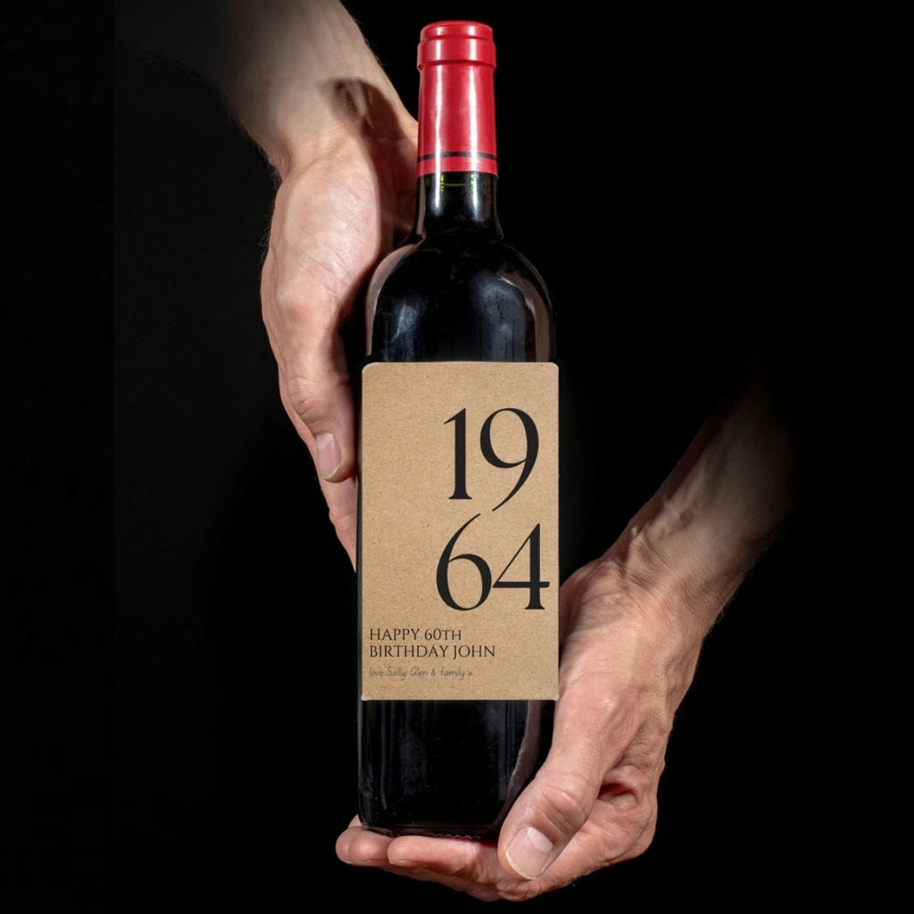 30 personalized birthday wine label gifts for her, wedding anniversary, Valentine's Day, Christmas engagement